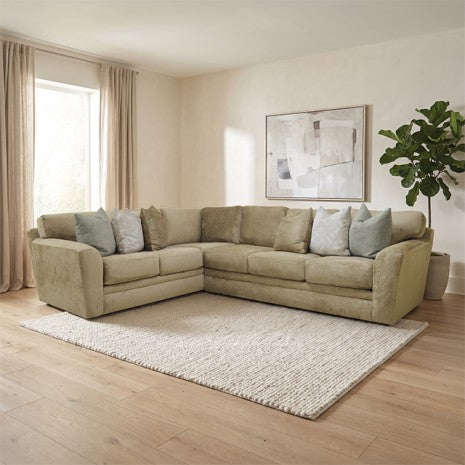 Gosport Sandy Brown Fabric 3-Piece Sectional Sofa with Wide Track Arms – SM6097-SECT — product view 1
