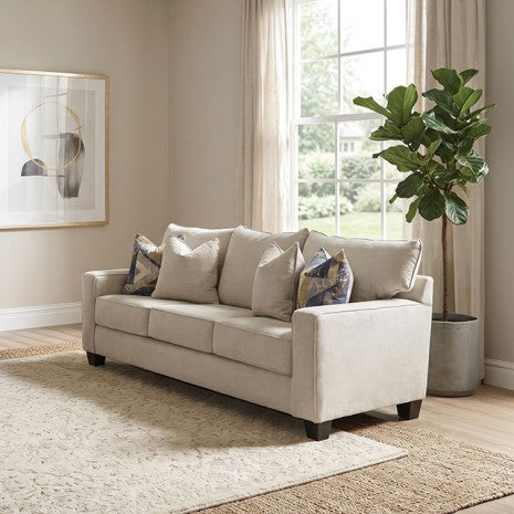 Harrow Linen Beige Fabric Sofa and Love Seat Set – SM6098-2PC — product view 2