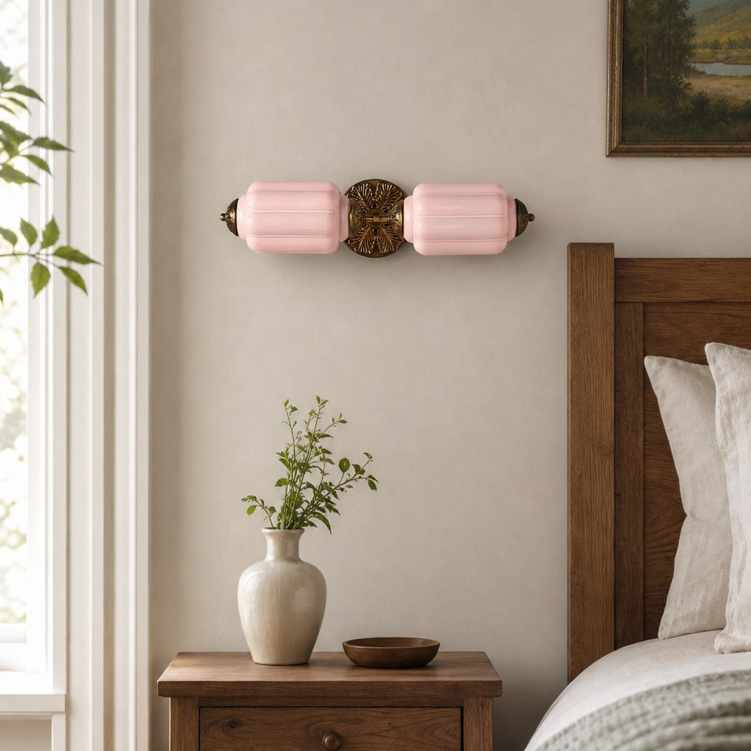 Scalloped Milk Glass Wall Sconce, Hardwired — product view 4