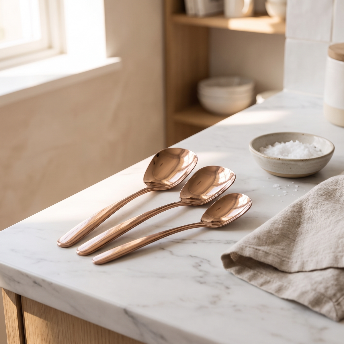 Singapore Serving Spoon Set, 3-Piece Steel — product view 1