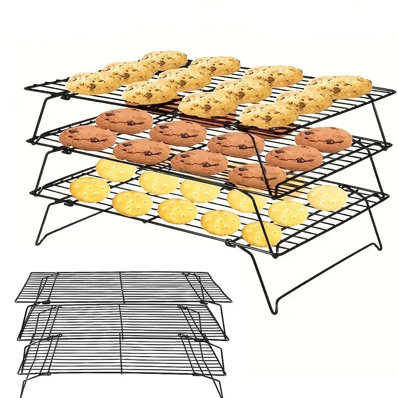 Stainless Steel Stackable Cooling Rack Nonstick Baking Cooling Grid | LoungeYard — product view 6