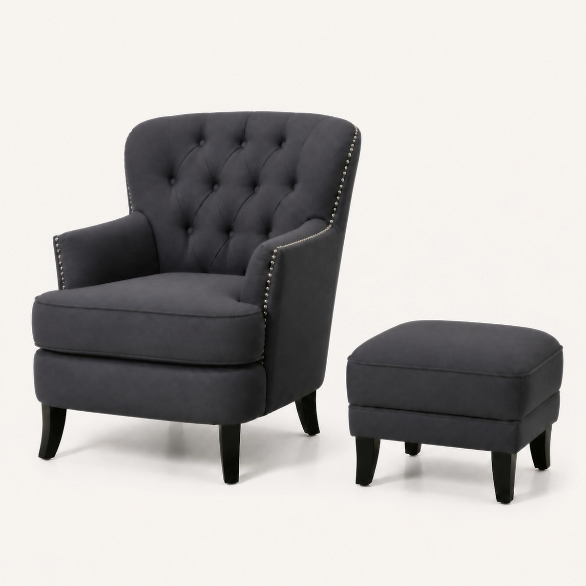 Tessmar Fugloy Tufted Armchair & Ottoman — product view 4