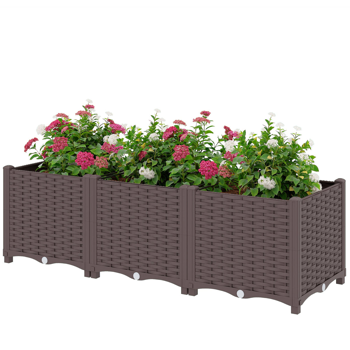 Self Watering Plastic Raised Garden Bed with Legs, 120 x 40 x 37 cm — product view 2