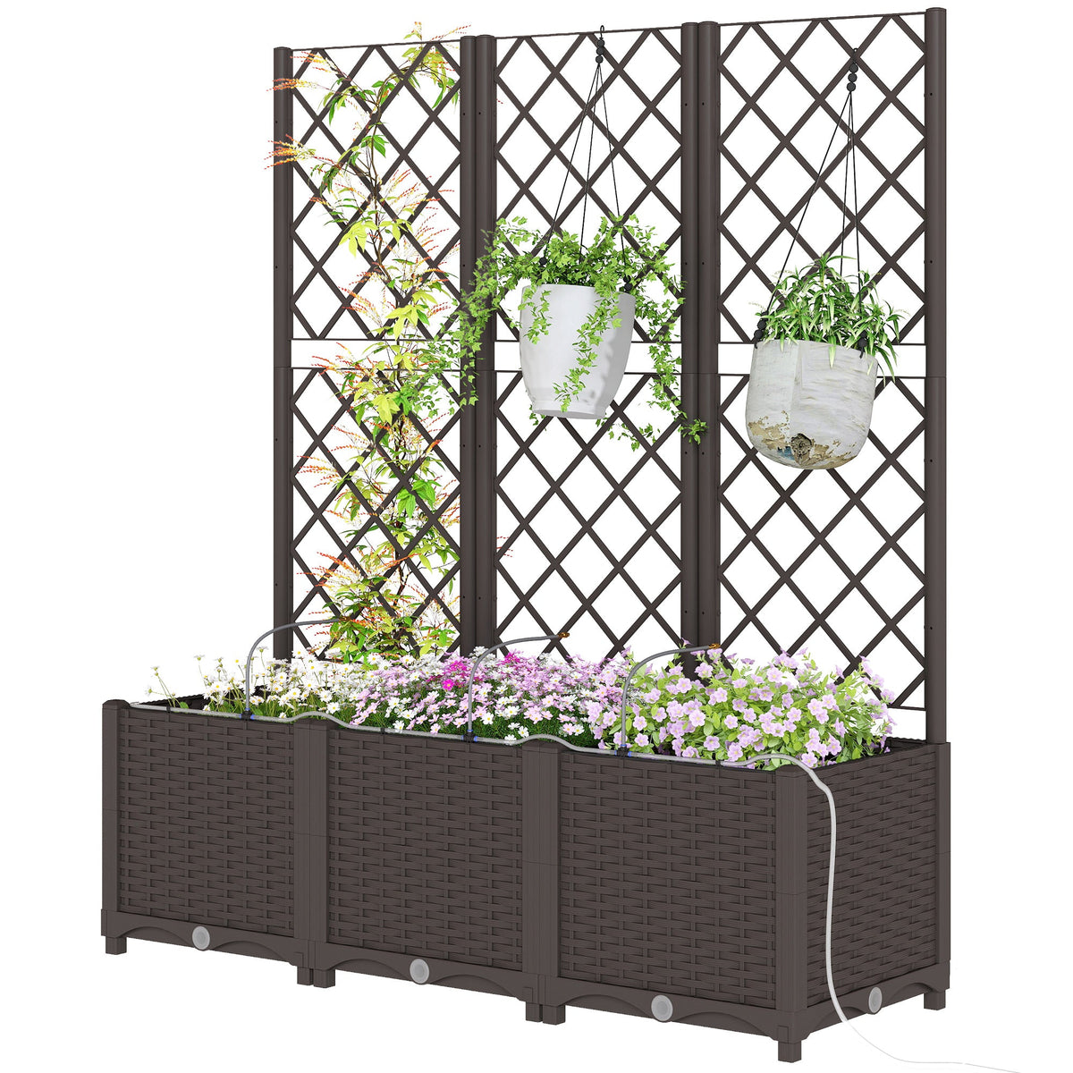3PCS Self-Watering Planter Box with Trellis and Timer Kit — product view 2