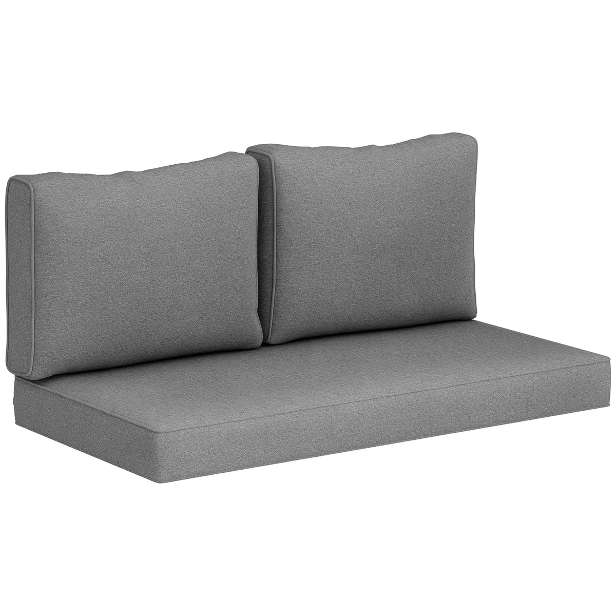 2 Seater Outdoor Seat Cushions with Backrest, Grey — product view 1