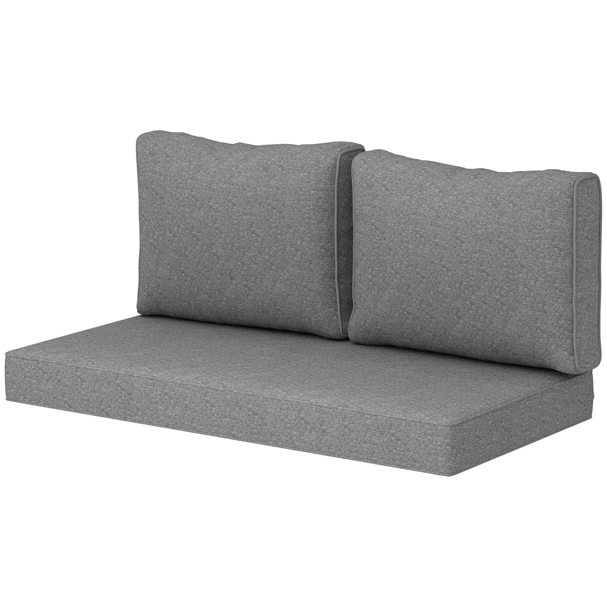 2 Seater Outdoor Seat Cushions with Backrest, Grey — product view 2