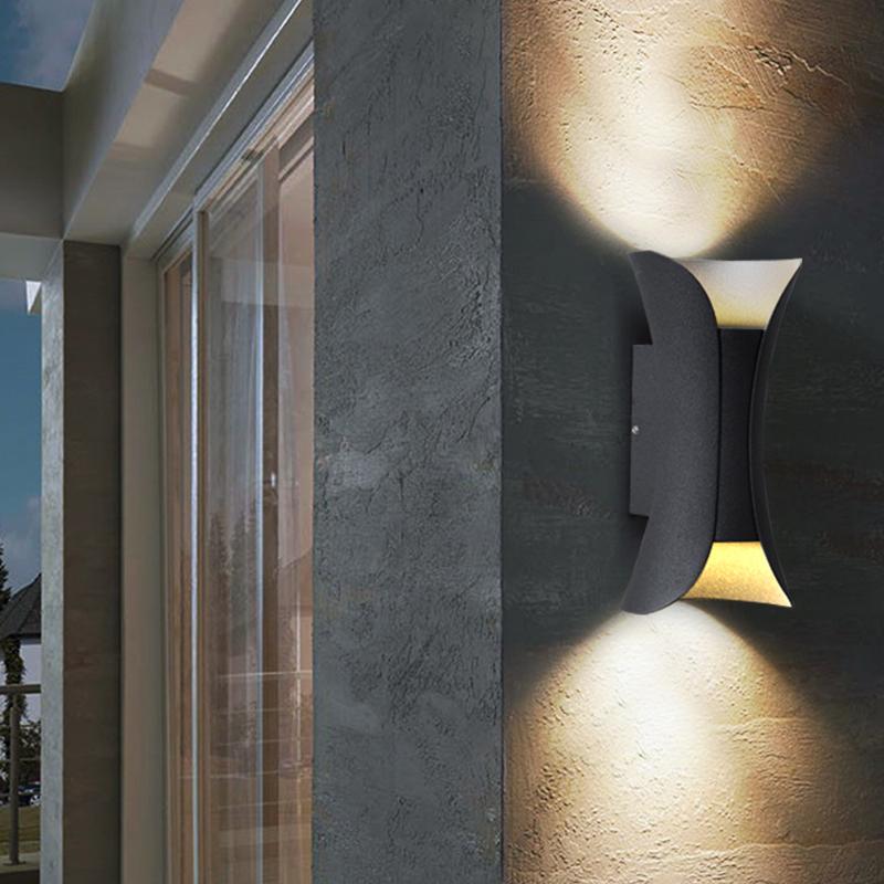 Up Down Outdoor Wall Light Curved LED Aluminum Waterproof Modern — product view 3