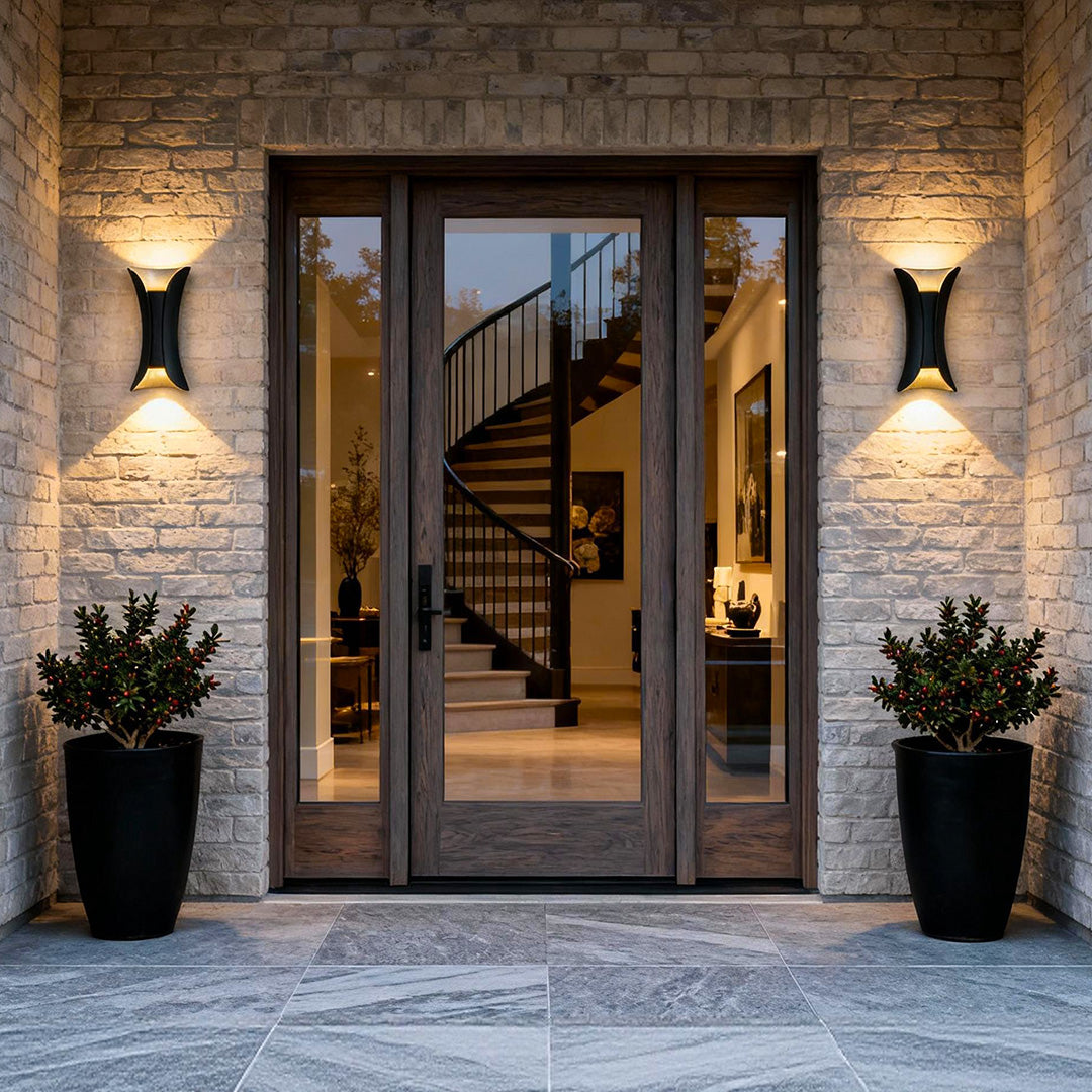 Up Down Outdoor Wall Light Curved LED Aluminum Waterproof Modern — product view 4