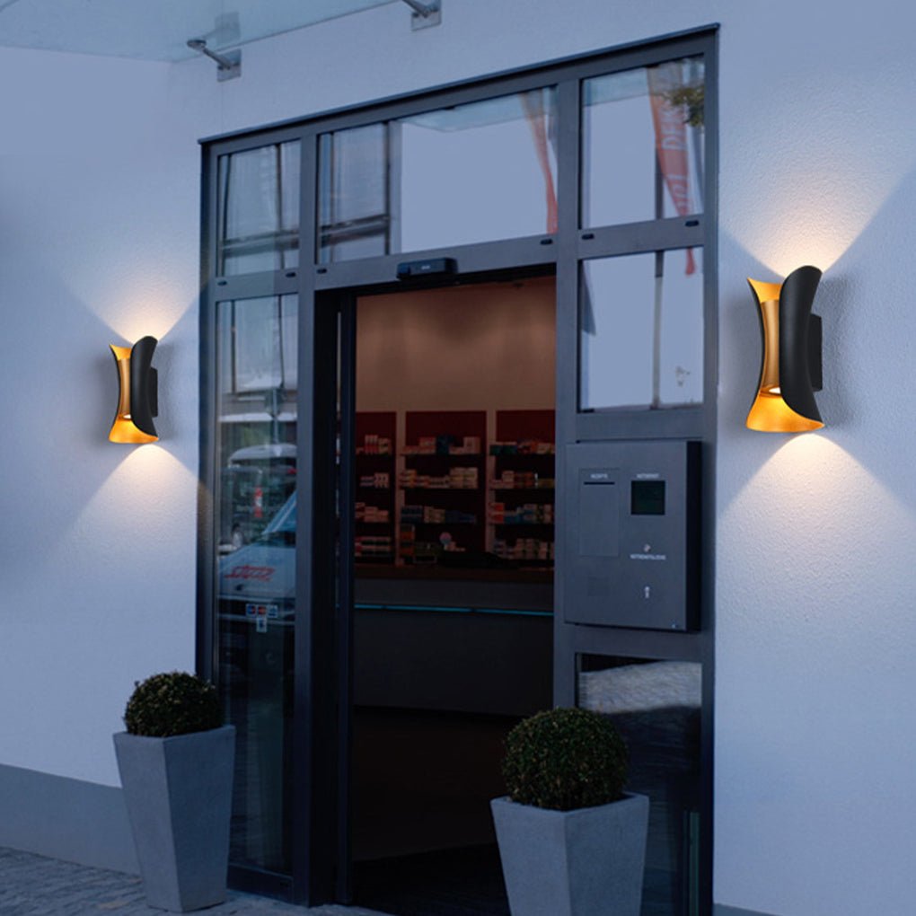 Up Down Outdoor Wall Light Curved LED Aluminum Waterproof Modern — product view 6