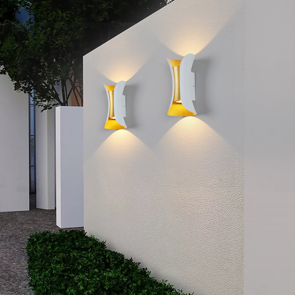 Up Down Outdoor Wall Light Curved LED Aluminum Waterproof Modern — product view 7