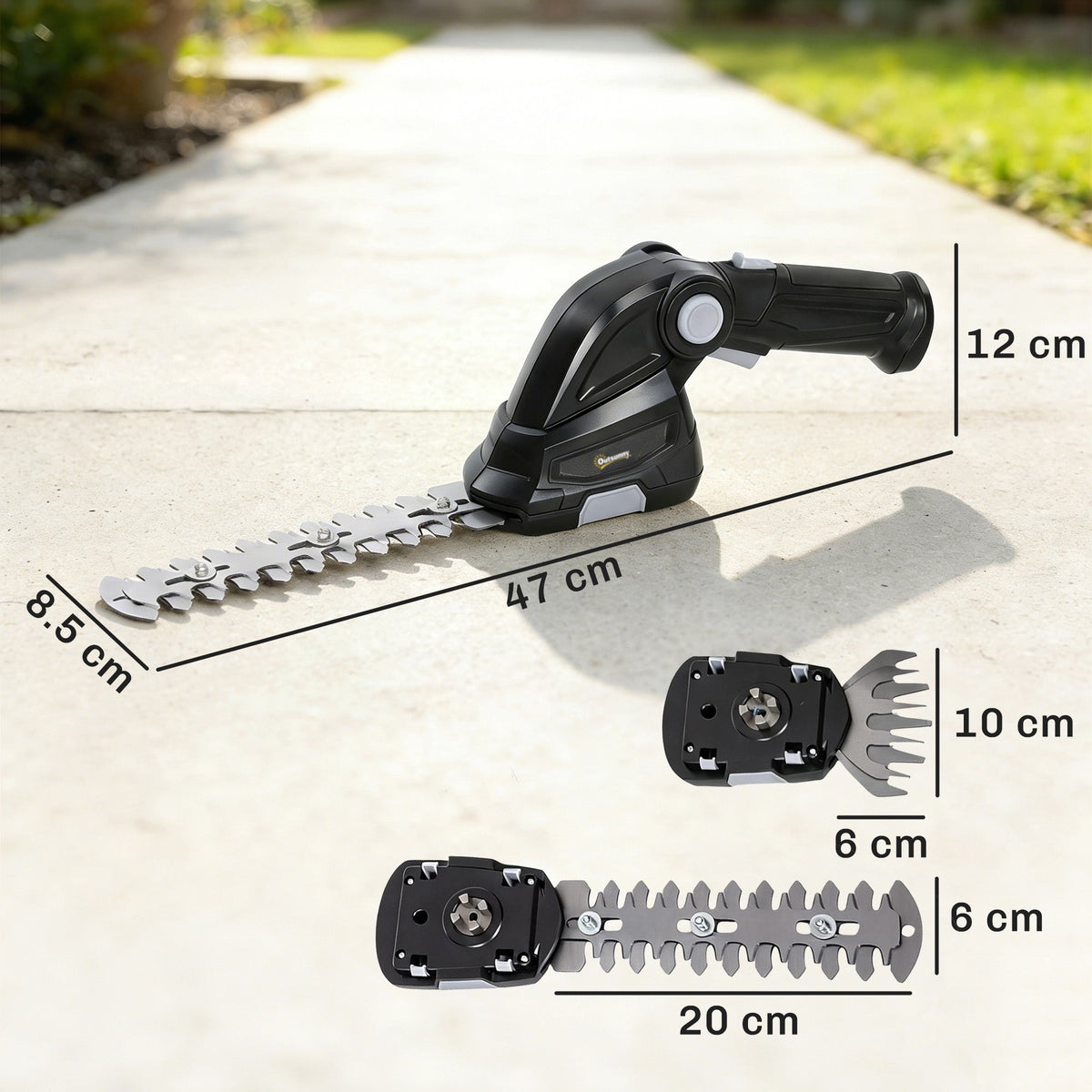2-in-1 Cordless Hedge Trimmer & Grass Shear with 2 Batteries — product view 5