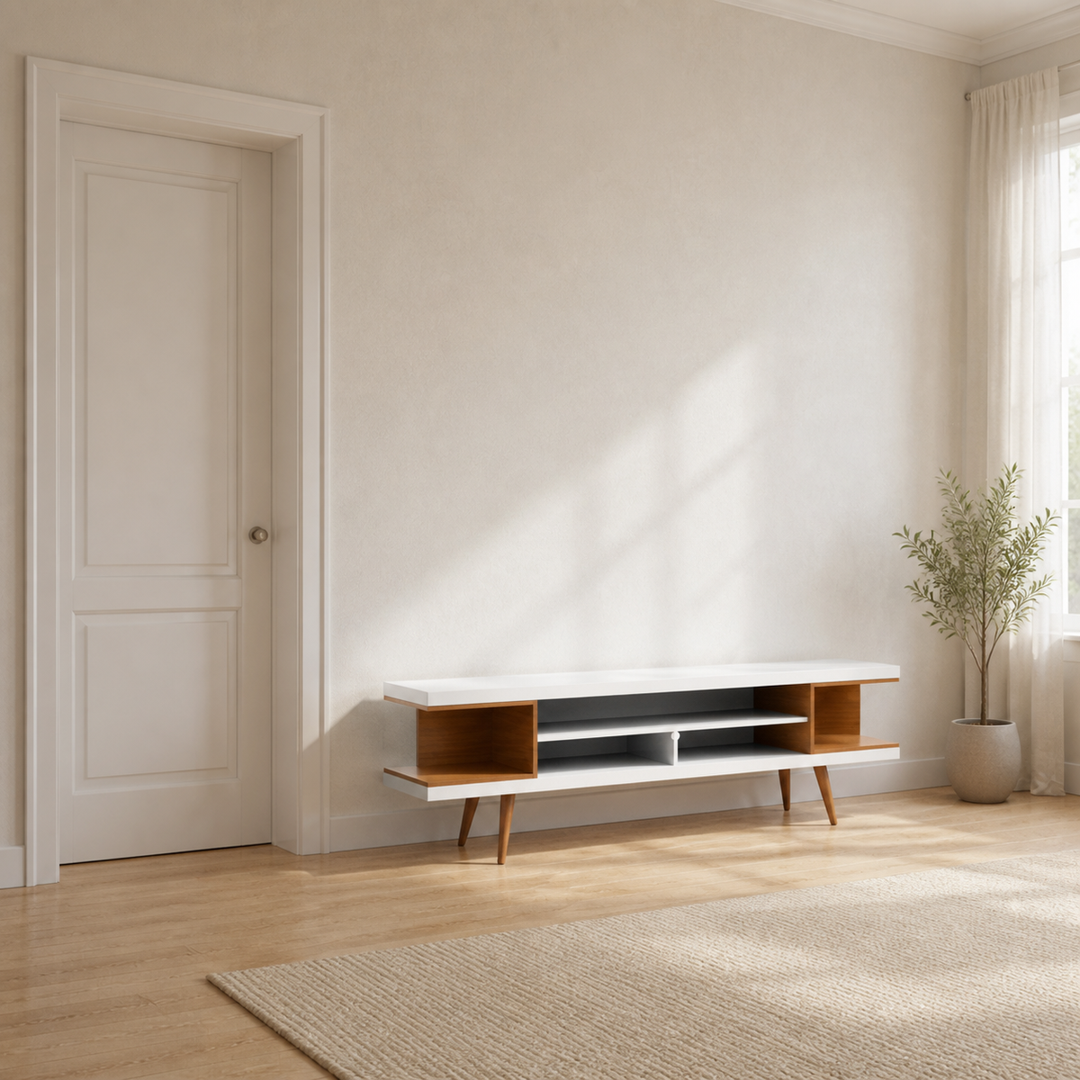 Varnholt Glyvursnes Cream White TV Stand — product view 5