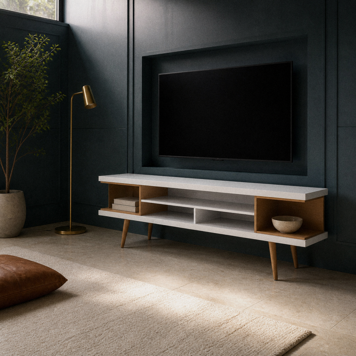 Varnholt Glyvursnes Cream White TV Stand — product view 6