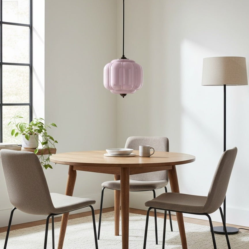 Vintage Cream Glass Pumpkin Chandelier, E14 — product view 7