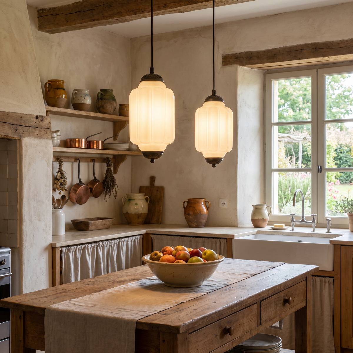 Vintage Glass Pumpkin Pendant Lamp, E14 Socket — product view 1