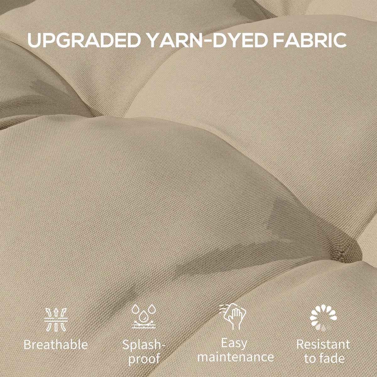 4-Piece Patio Chair Cushions Set with Ties, 19" x 19" x 4" — product view 6