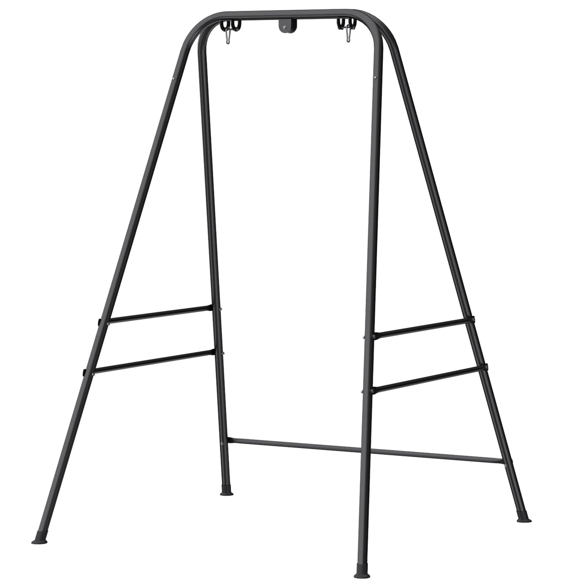 Hammock Chair Stand with Anti-Slip Pads and 2 Carabiners, Black — product view 2