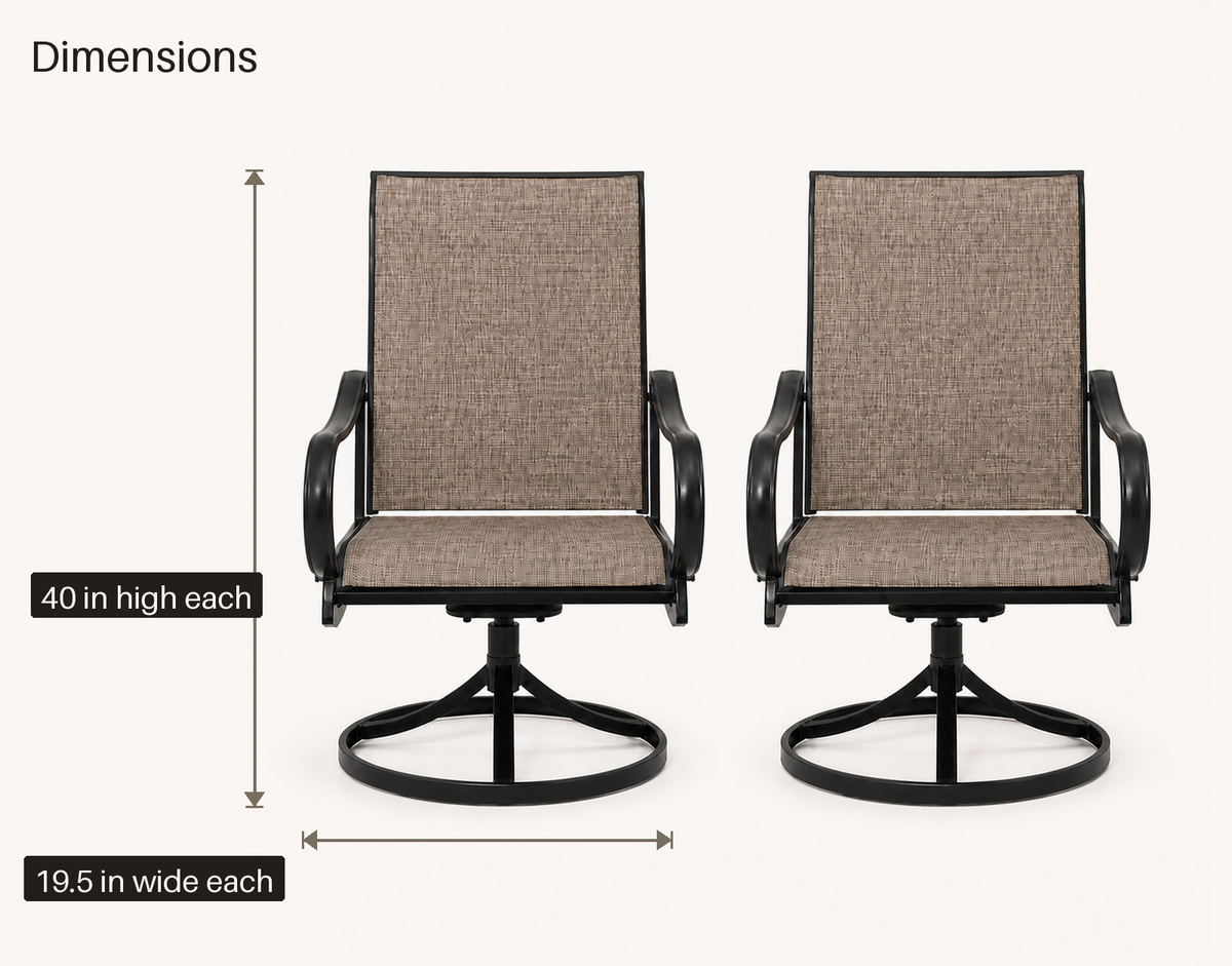Wulfern Kinaros Swivel Dining Chair Set — product view 6