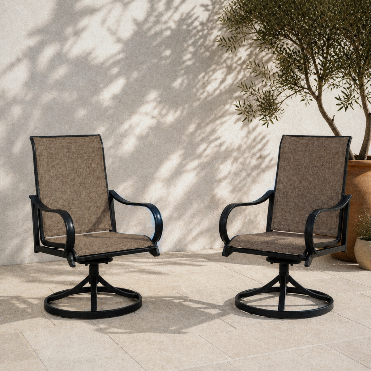 Wulfern Kinaros Swivel Dining Chair Set — product view 1