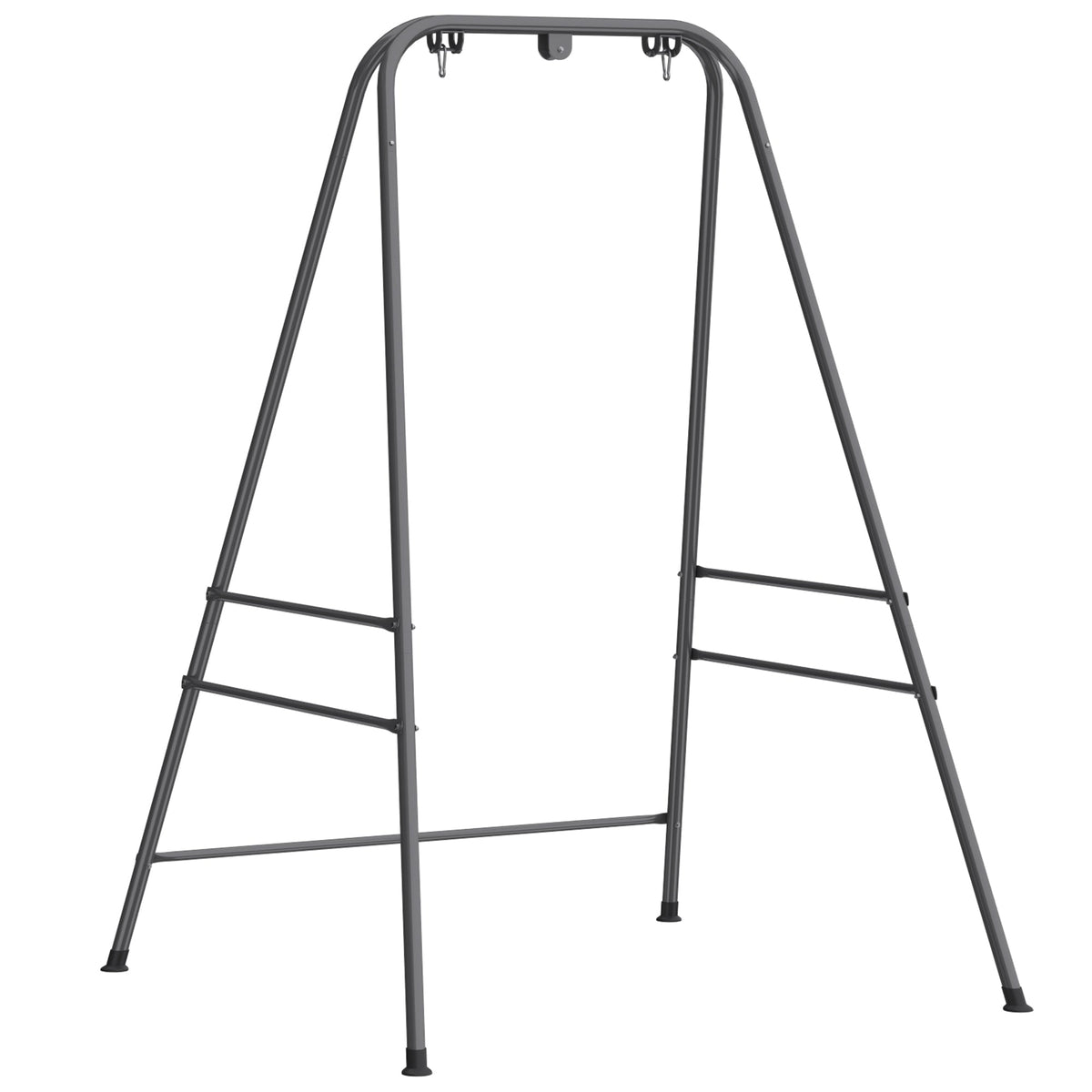 Hammock Chair Stand with Anti-Slip Pads and 2 Carabiners, Gray — product view 1