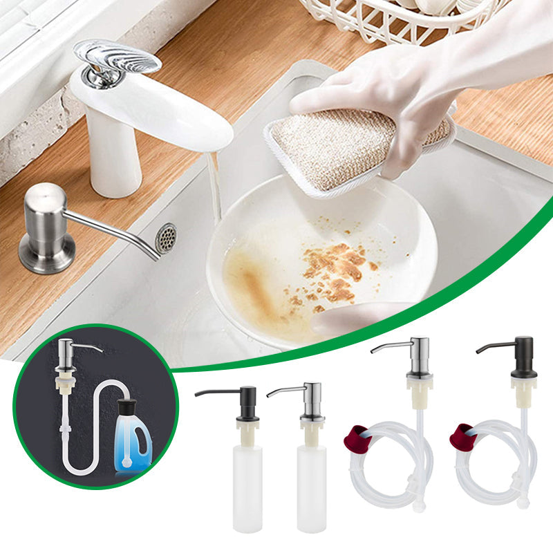 304 Stainless Steel Kitchen Sink Soap Dispenser with Extension Tube — product view 2