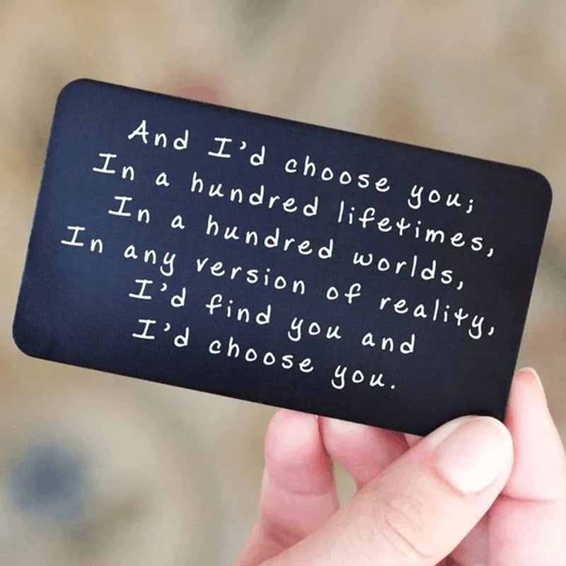 LoungeYard | Metal Engraved Card - Message of Love — product view 4