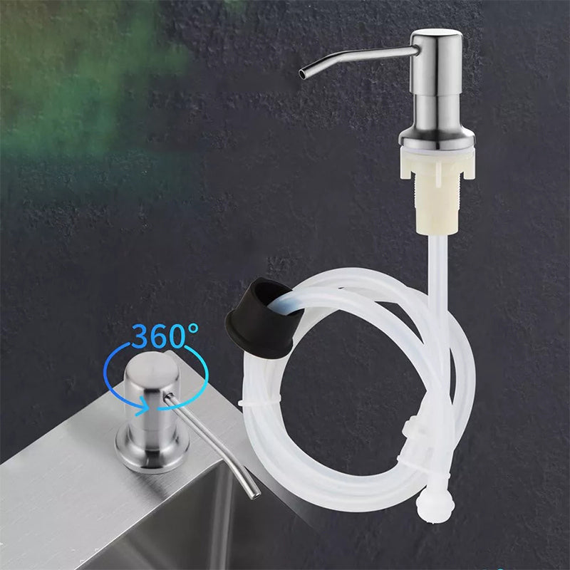 304 Stainless Steel Kitchen Sink Soap Dispenser with Extension Tube — product view 4