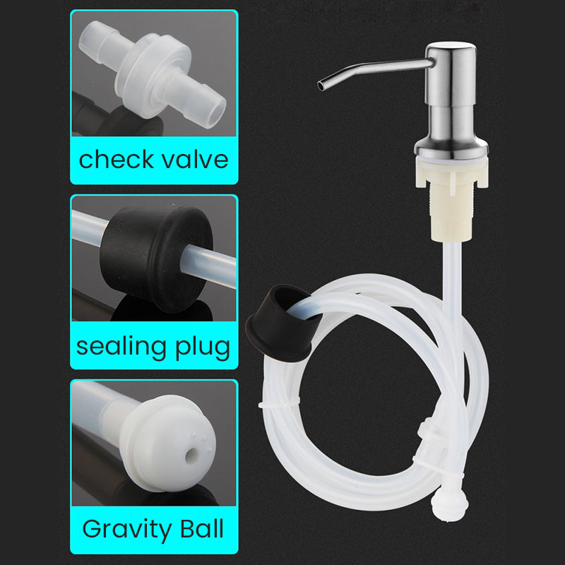 304 Stainless Steel Kitchen Sink Soap Dispenser with Extension Tube — product view 5