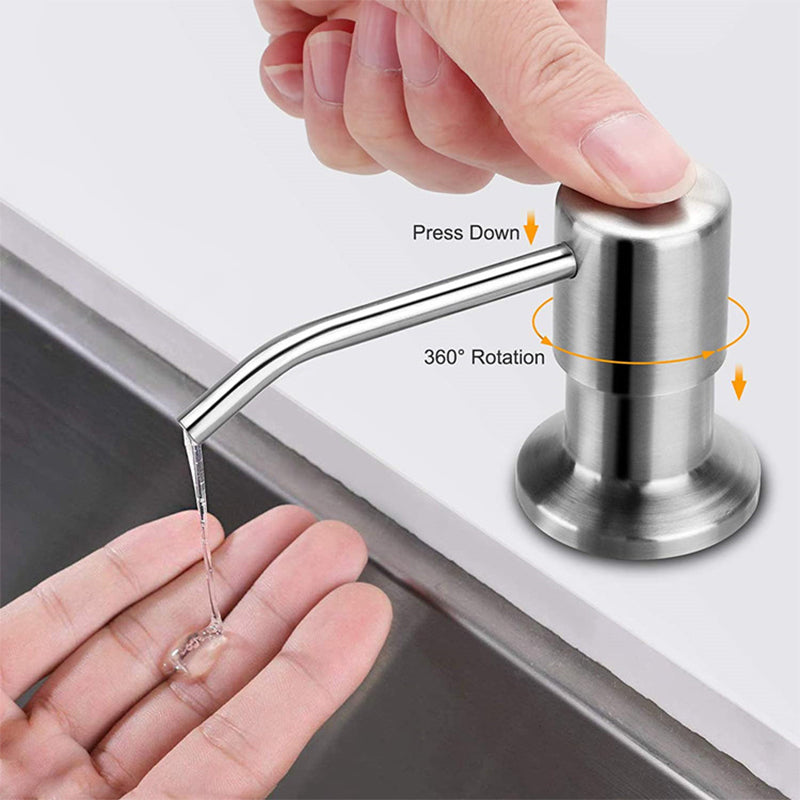 304 Stainless Steel Kitchen Sink Soap Dispenser with Extension Tube — product view 6