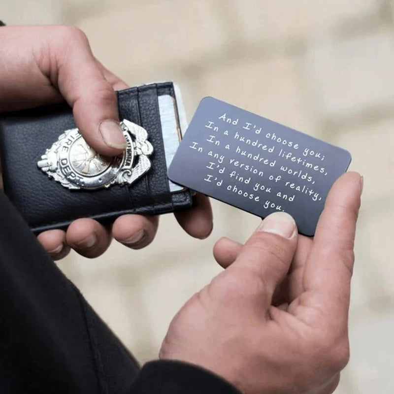 LoungeYard | Metal Engraved Card - Message of Love — product view 2