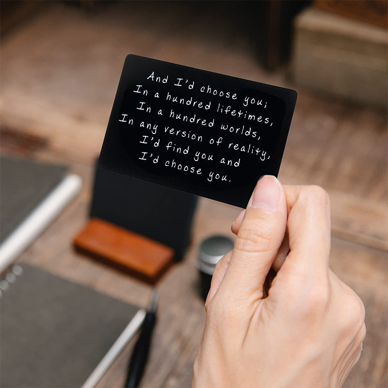 LoungeYard | Metal Engraved Card - Message of Love — product view 3