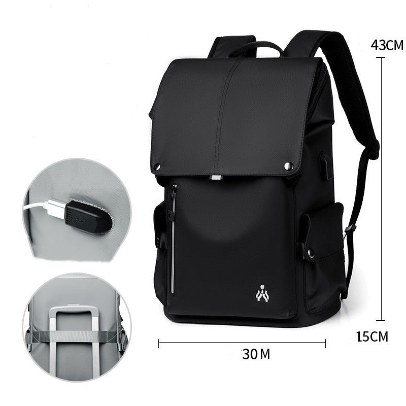 LoungeYard | Waterproof Large Capacity Backpack, with USB Ports and Cushioned Padded Shoulder Straps, for Commute, Travel, School — product view 1