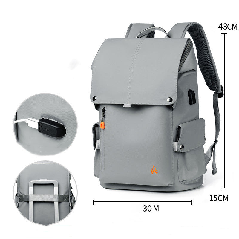 LoungeYard | Waterproof Large Capacity Backpack, with USB Ports and Cushioned Padded Shoulder Straps, for Commute, Travel, School — product view 2