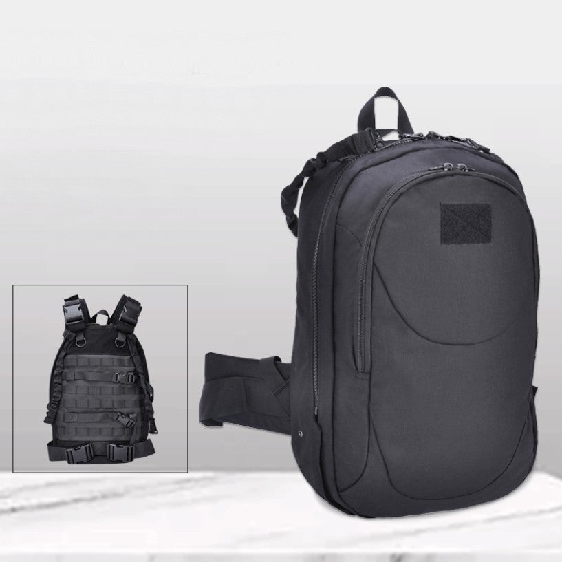 LoungeYard | Tactical Transformable Vest Backpack, with Durable & Waterproof Material, Adjustable Straps & Mount System, for Outdoors, Hiking, Travel & More — product view 1