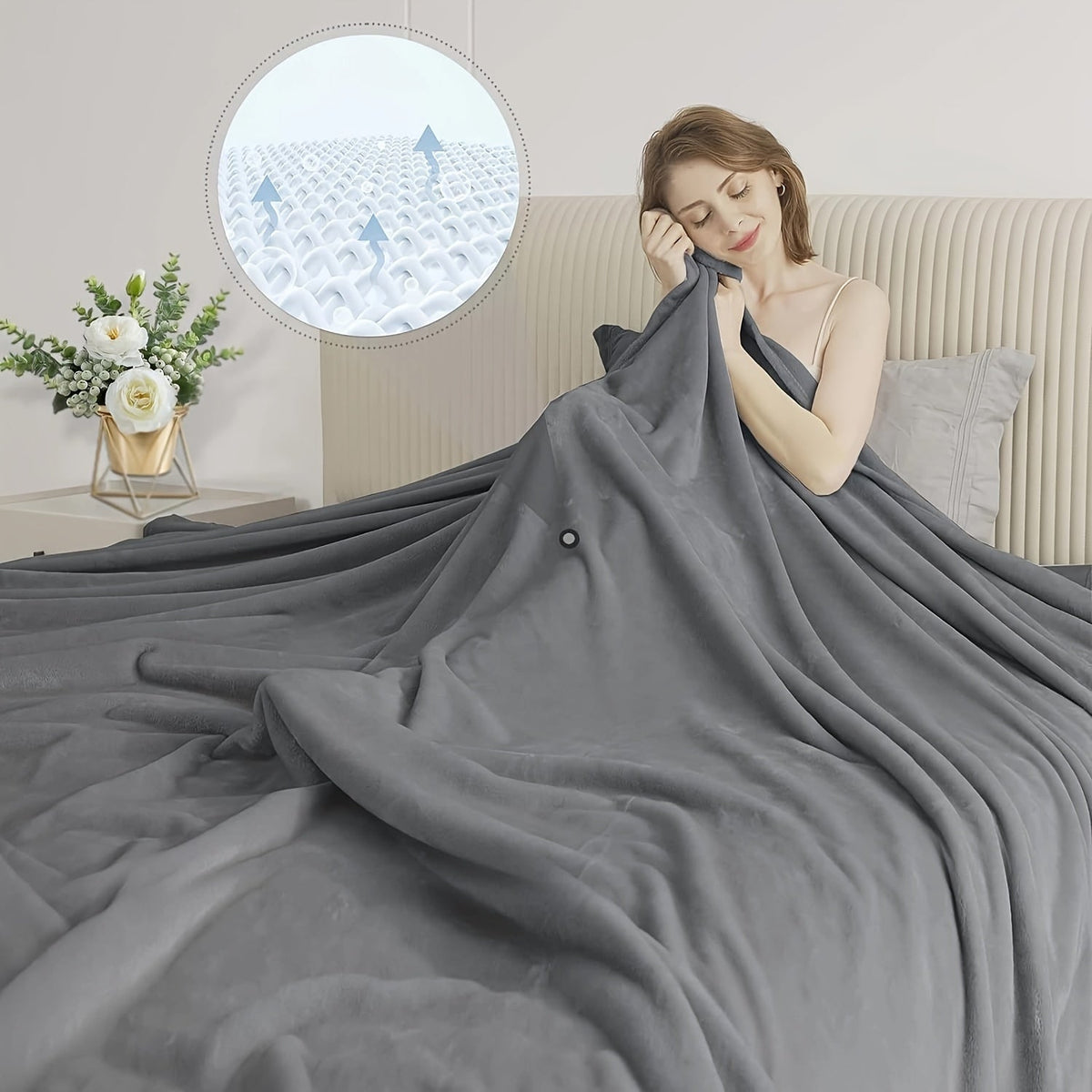 UltraSoft Fleece Blanket – Luxury Reversible for Every Season LoungeYard — product view 3