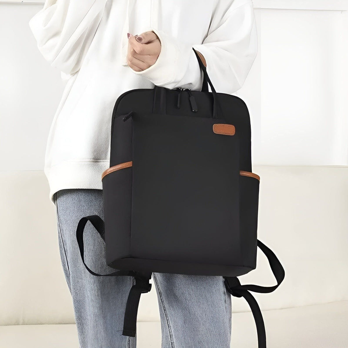 LoungeYard | Valvera Women's Backpack with Anti-Theft Feature | Water-Repellent & Versatile to Wear | In 4 Colors — product view 7