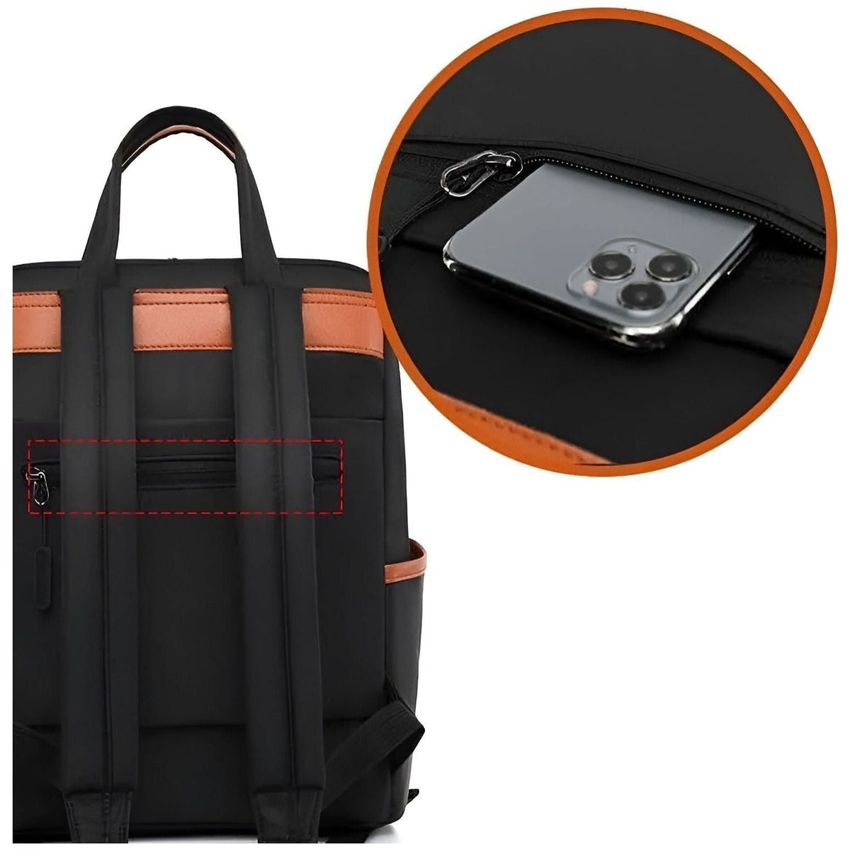 LoungeYard | Valvera Women's Backpack with Anti-Theft Feature | Water-Repellent & Versatile to Wear | In 4 Colors — product view 2