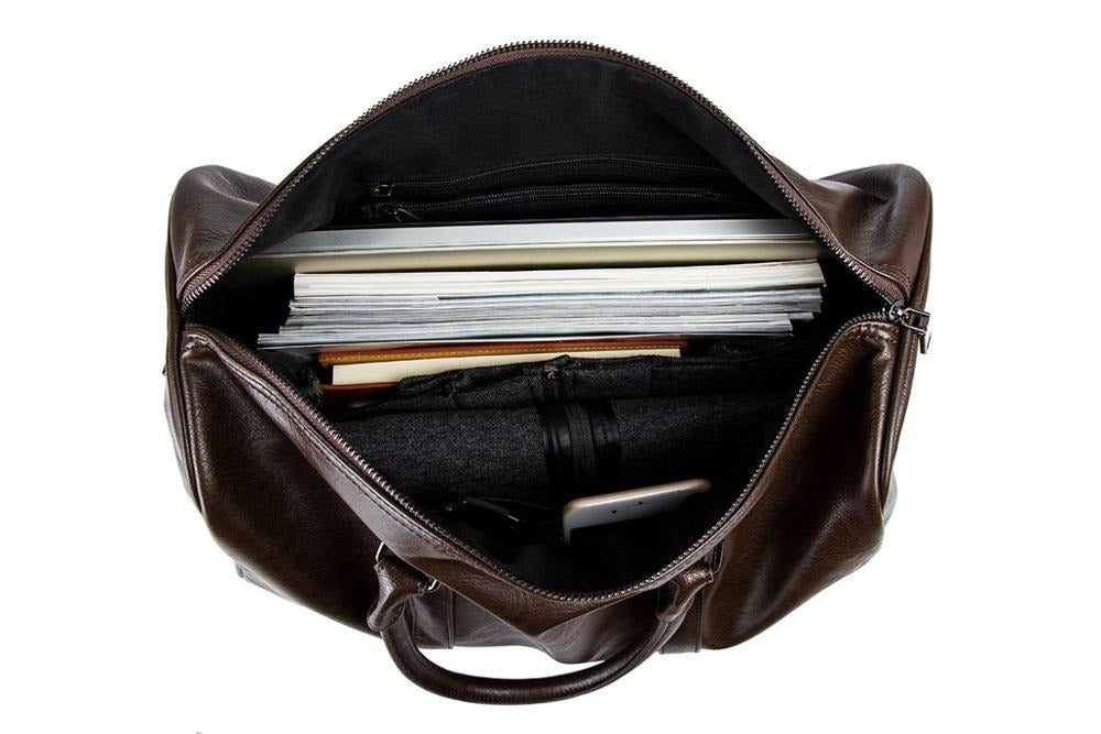 LoungeYard | Stylish Leather Men’s Travel Bag – Perfect for Long and Short Trips — product view 6