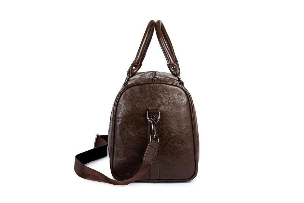 LoungeYard | Stylish Leather Men’s Travel Bag – Perfect for Long and Short Trips — product view 7