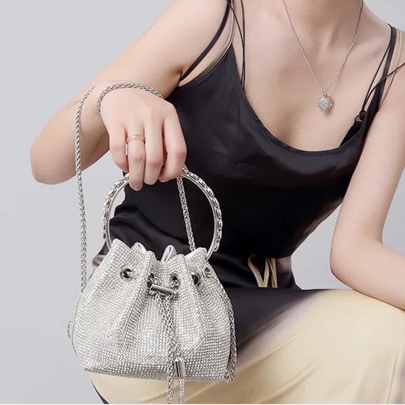 LoungeYard | Diamond Drawstring Bucket Bag — product view 1
