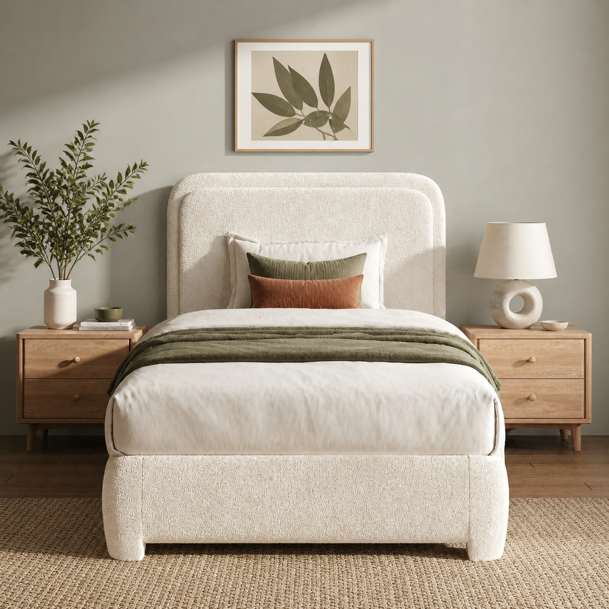 Grevane Vatersay Boucle Platform Bed — product view 2