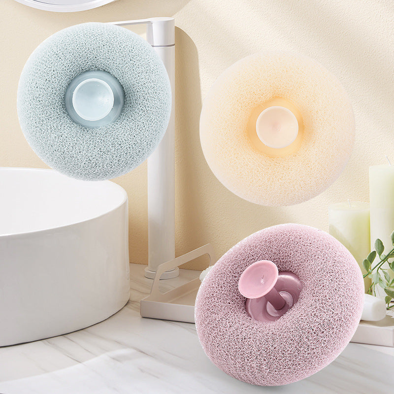 LoungeYard | Super soft bath ball with suction cup with sunflower — product view 2