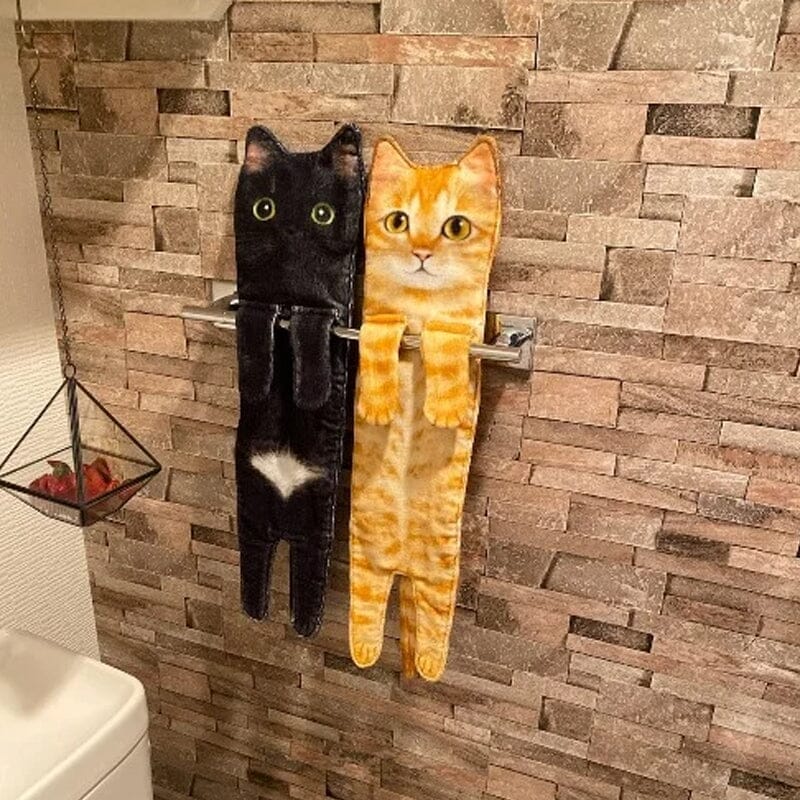LoungeYard | Cute Cat Hand Towel — product view 3