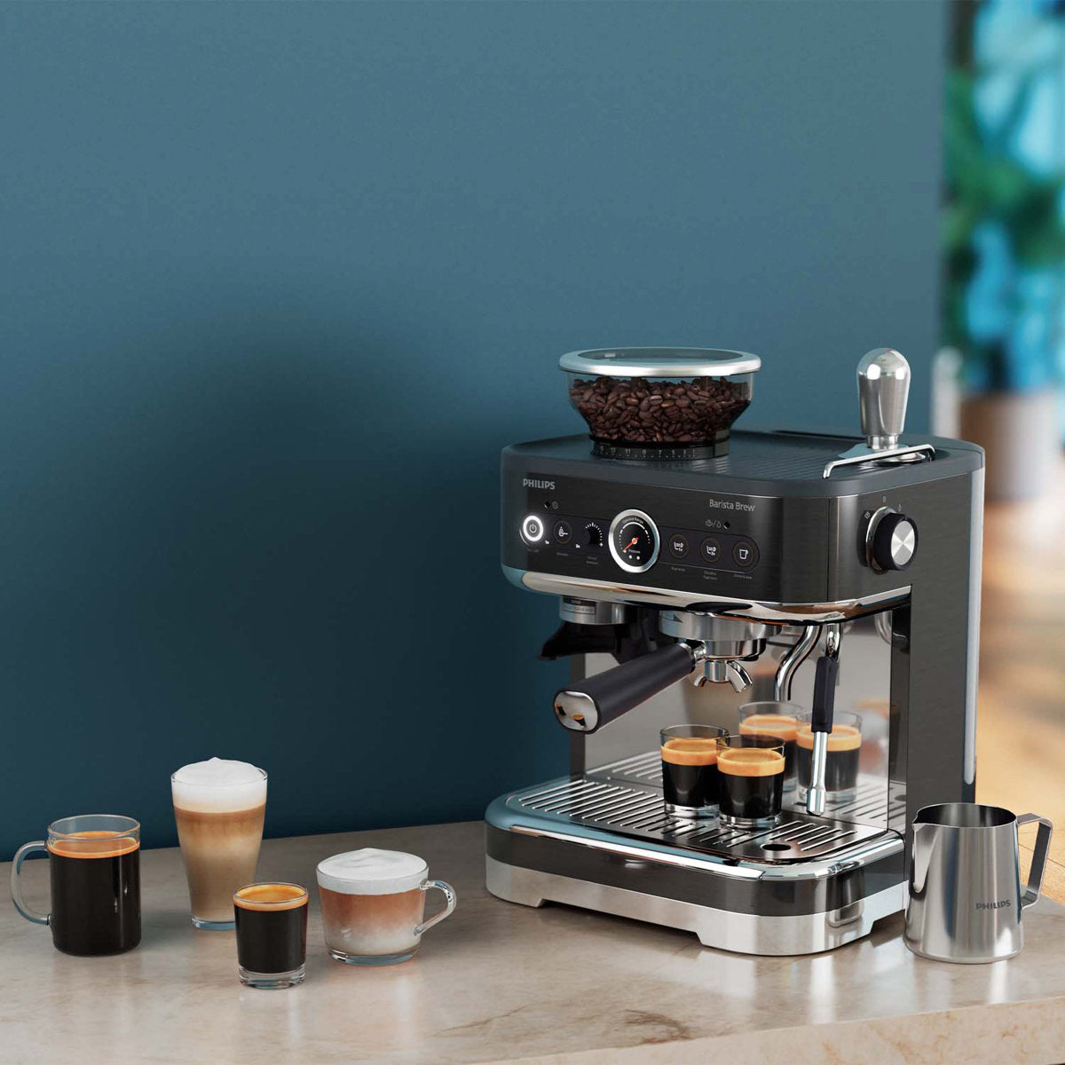 Semi-Automatic Espresso Machine with 58mm Portafilter and Steam Wand — product view 4