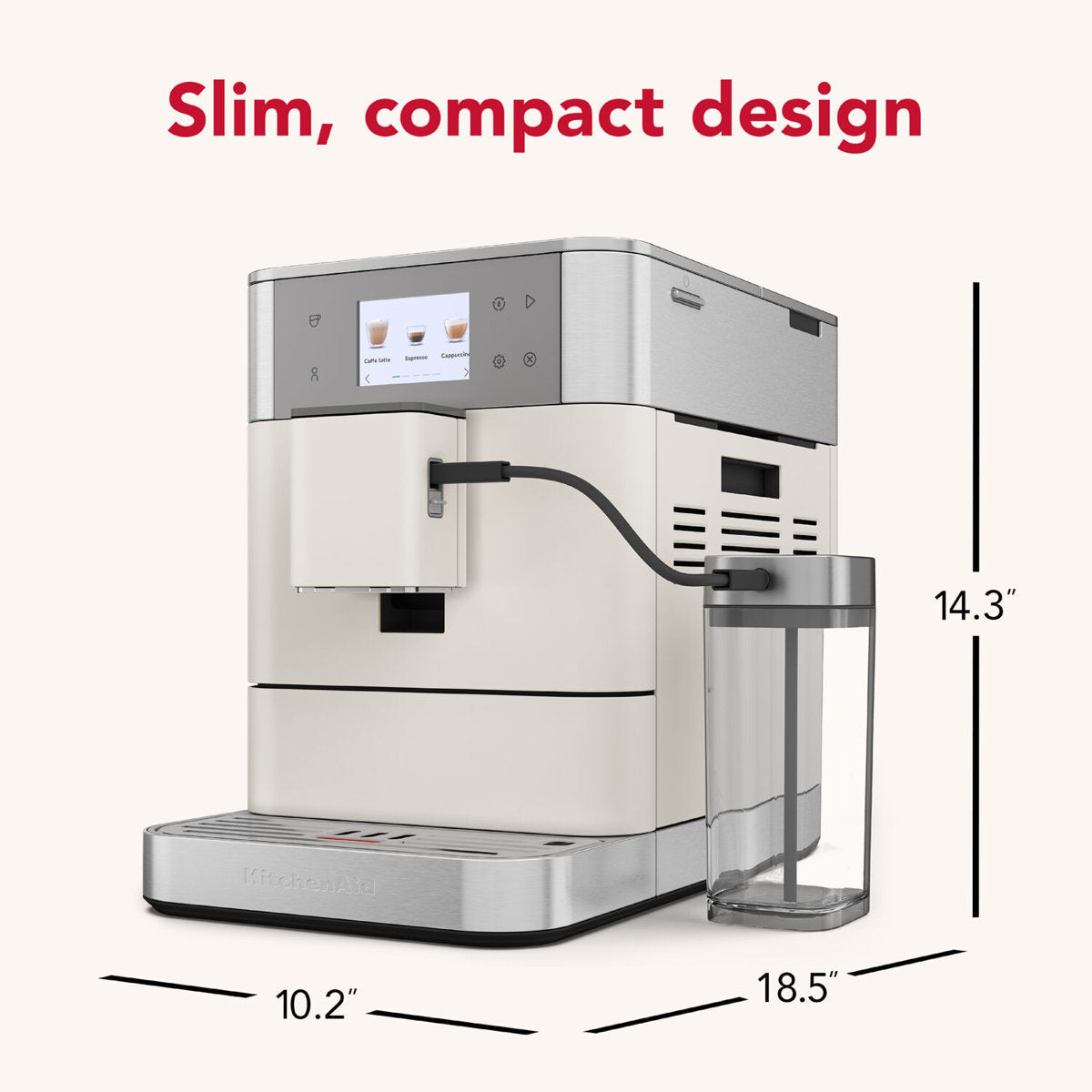 Fully Automatic Espresso Machine with Milk Attachment and Built-In Grinder — product view 5