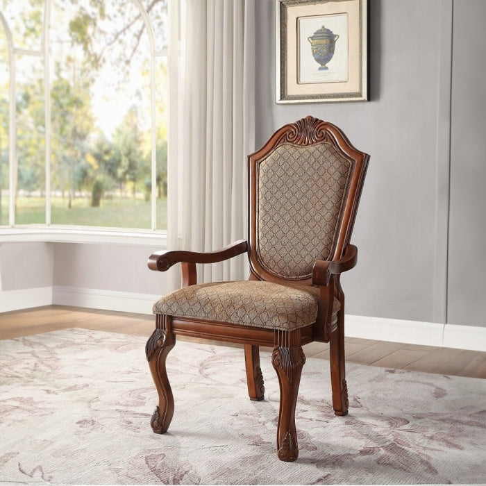 Chateau de Ville Cherry Finish Wood 7-Piece Double Pedestal Dining Table Set – 04075-7PC — product view 3