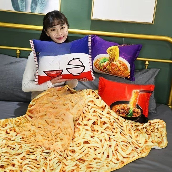 LoungeYard | Comfort Food Noodle Snuggle Throw Blanket — product view 2
