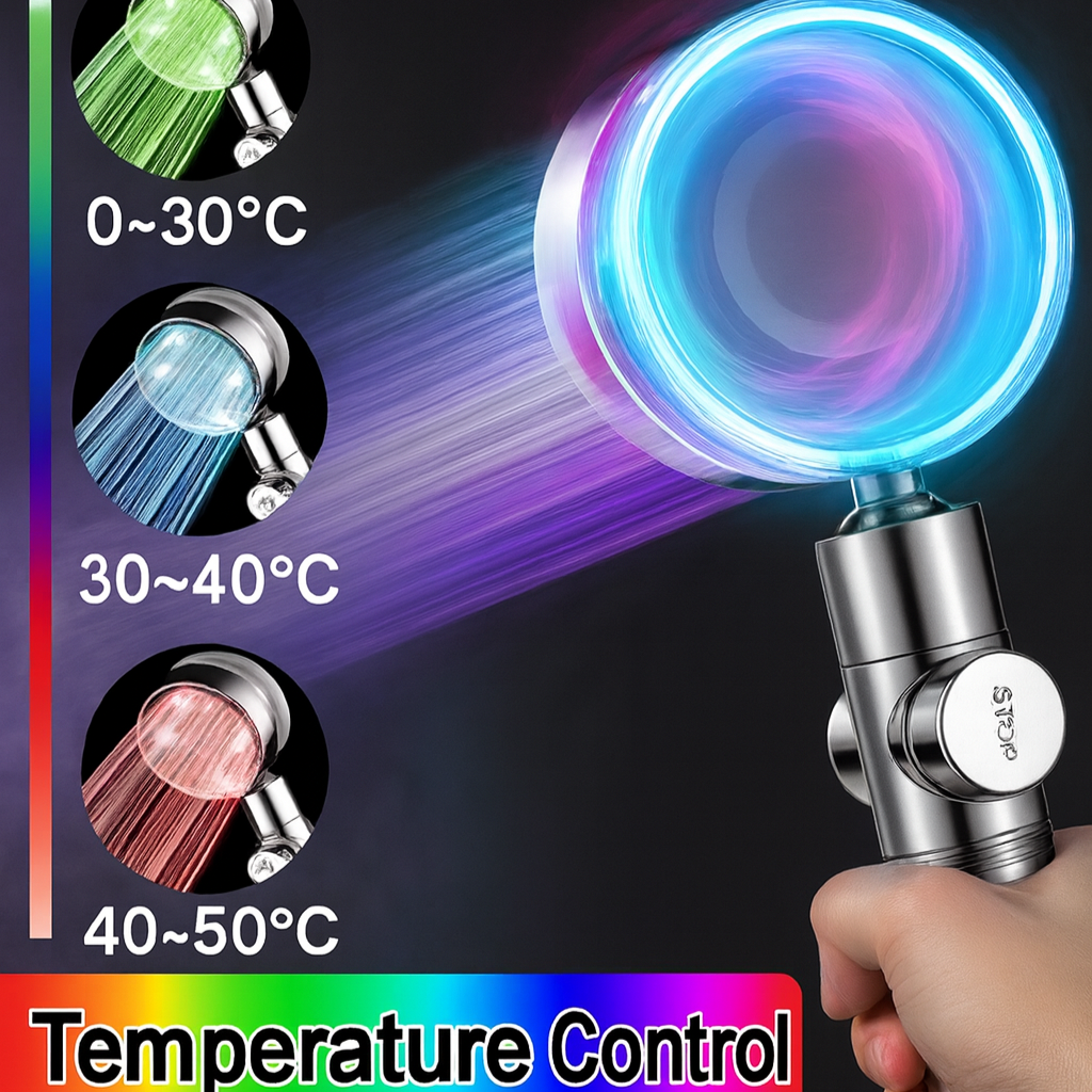 LoungeYard | Hydro Colorful High-Pressure Rainfall Shower Head — product view 2