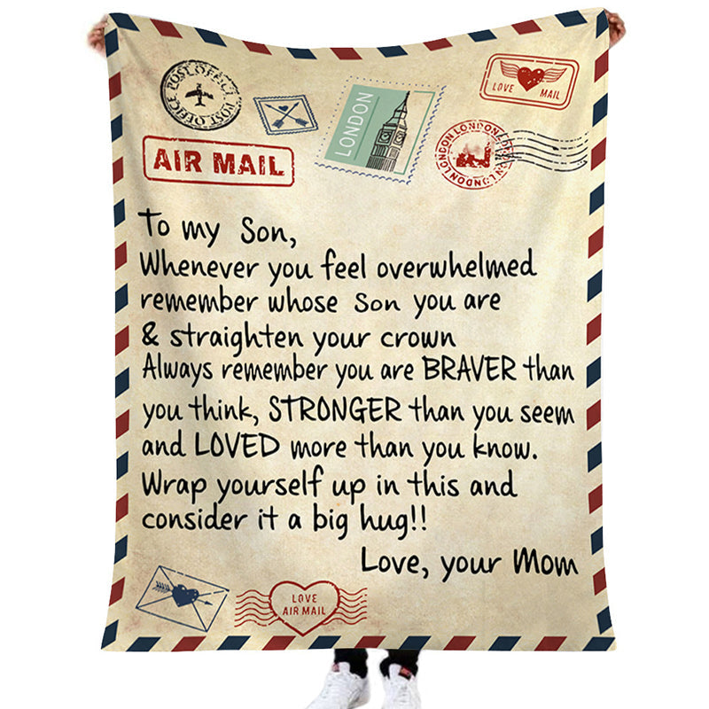 LoungeYard | Printed Flannel Envelope Blanket — product view 1