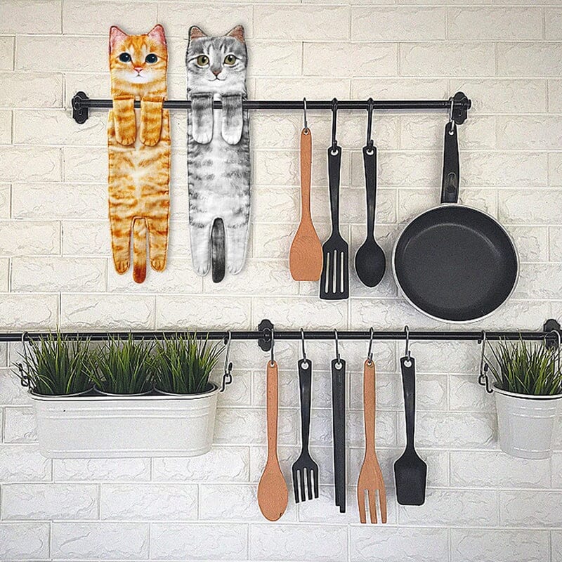 LoungeYard | Cute Cat Hand Towel — product view 4